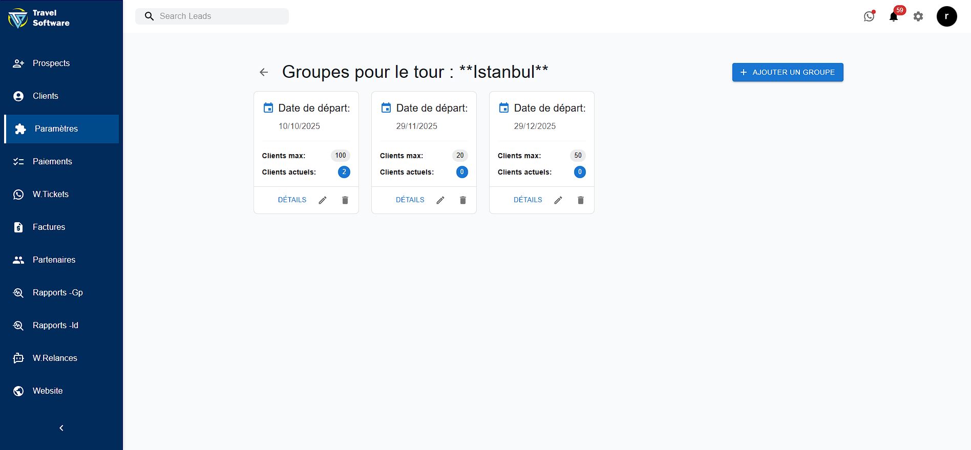 Gérez vos groupes de voyage et vos paiements sans effort