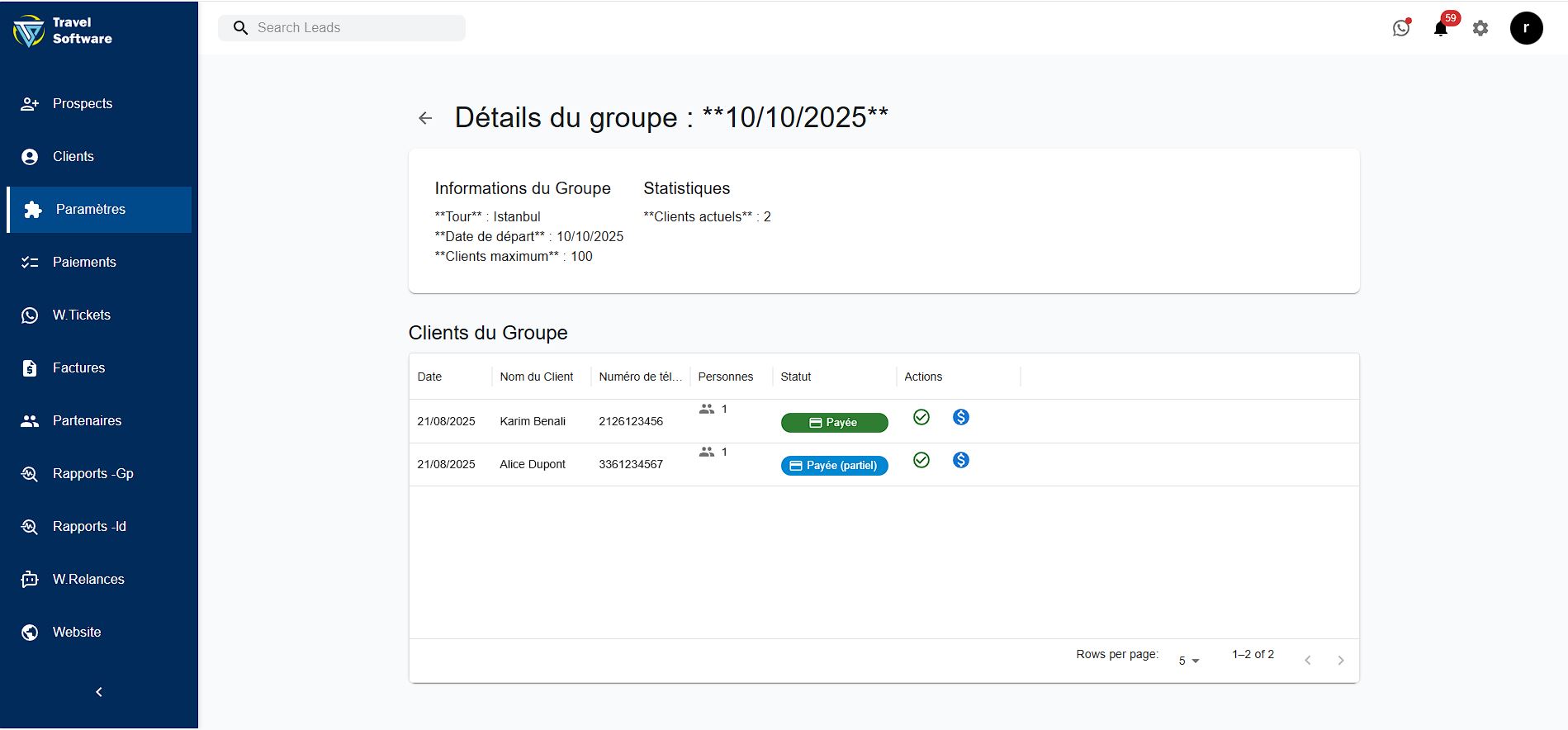 Gérez vos groupes de voyage et vos paiements sans effort